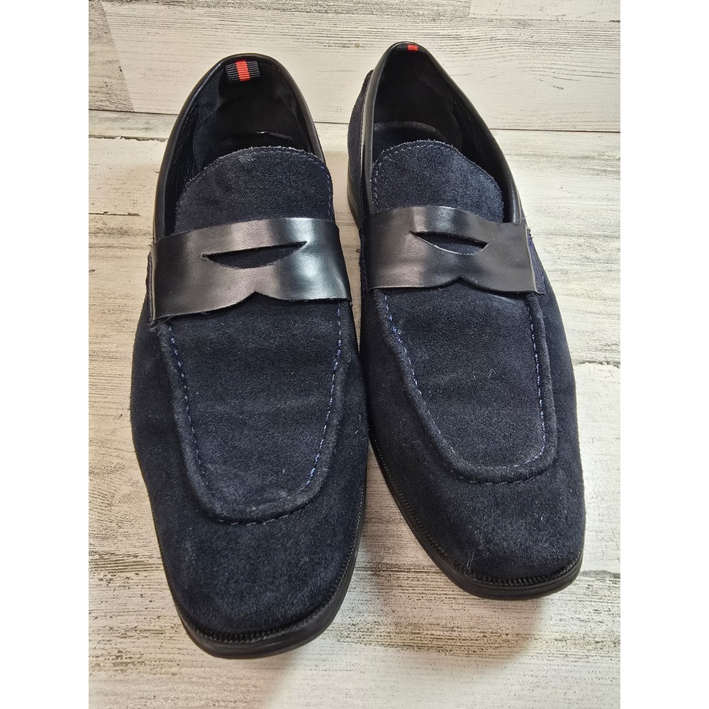 DKNY Men's 2001‎ Lance Blue Suede Penny Loafer Shoes 9  EUC